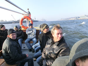 Boat trip in the port of Hamburg